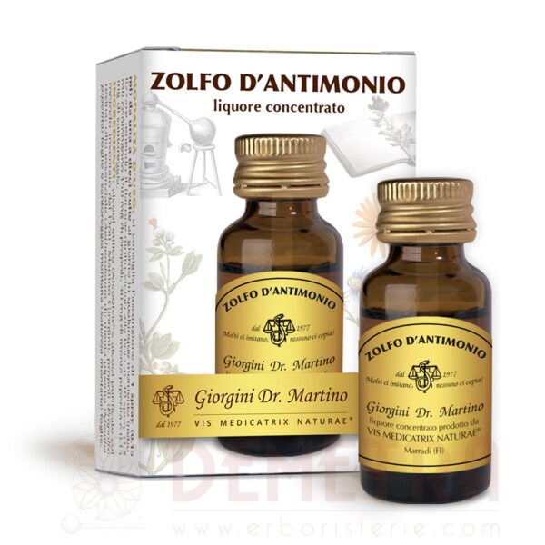 Zolfo d'antimonio 10ml antica e speciale preparazione con alcol purificato metodo dr. Giorgini